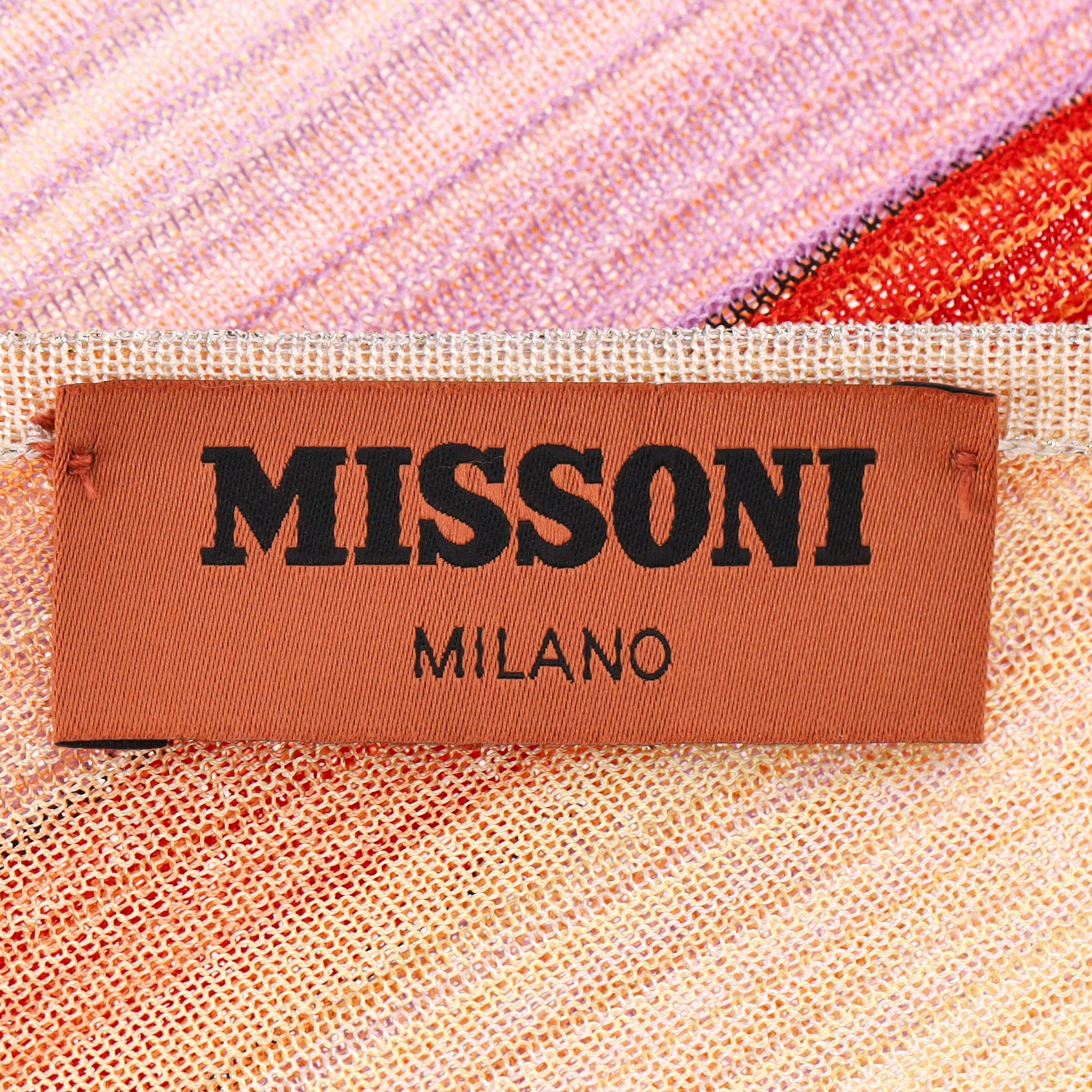 Missoni - Robe de plage rayée en maille crochetée / Up Up en vente 2