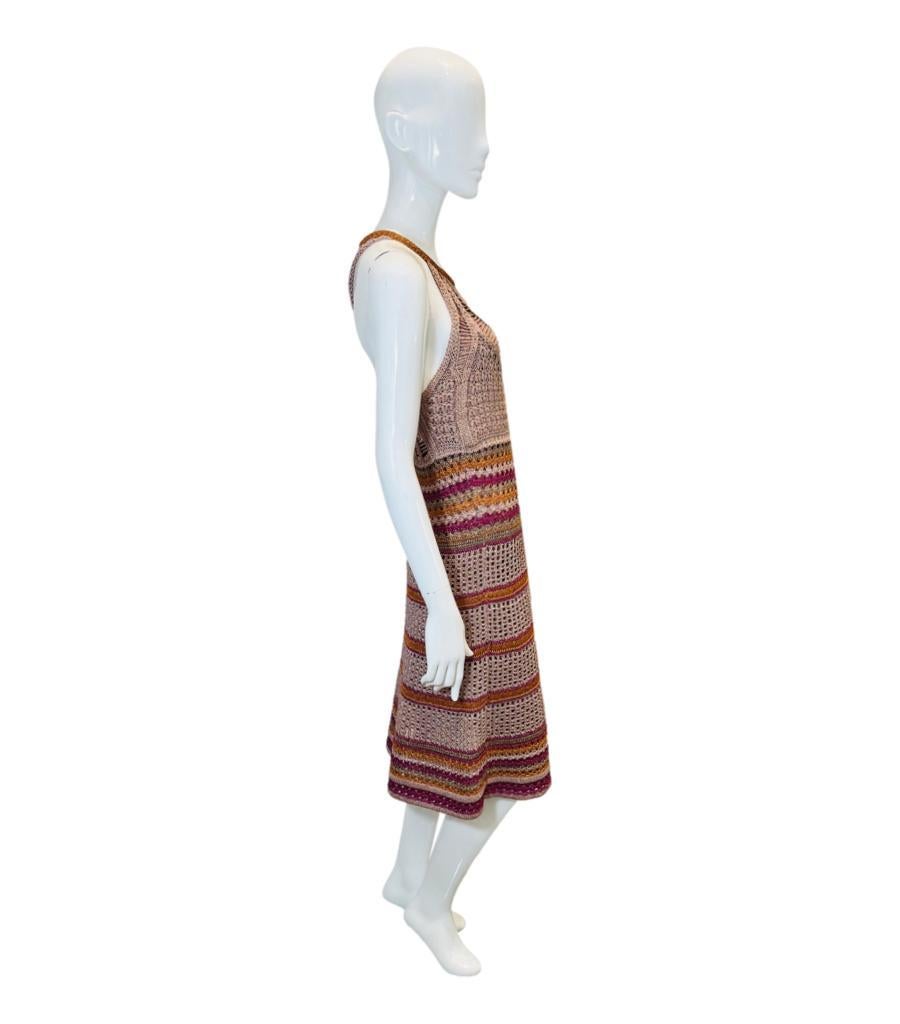 Missoni Crochet Metallic Dress In Excellent Condition For Sale In London, GB