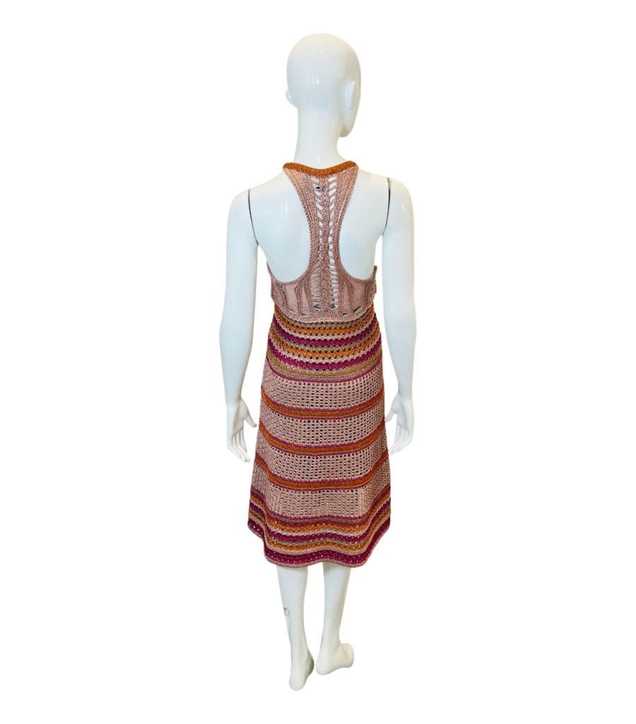 Women's Missoni Crochet Metallic Dress For Sale