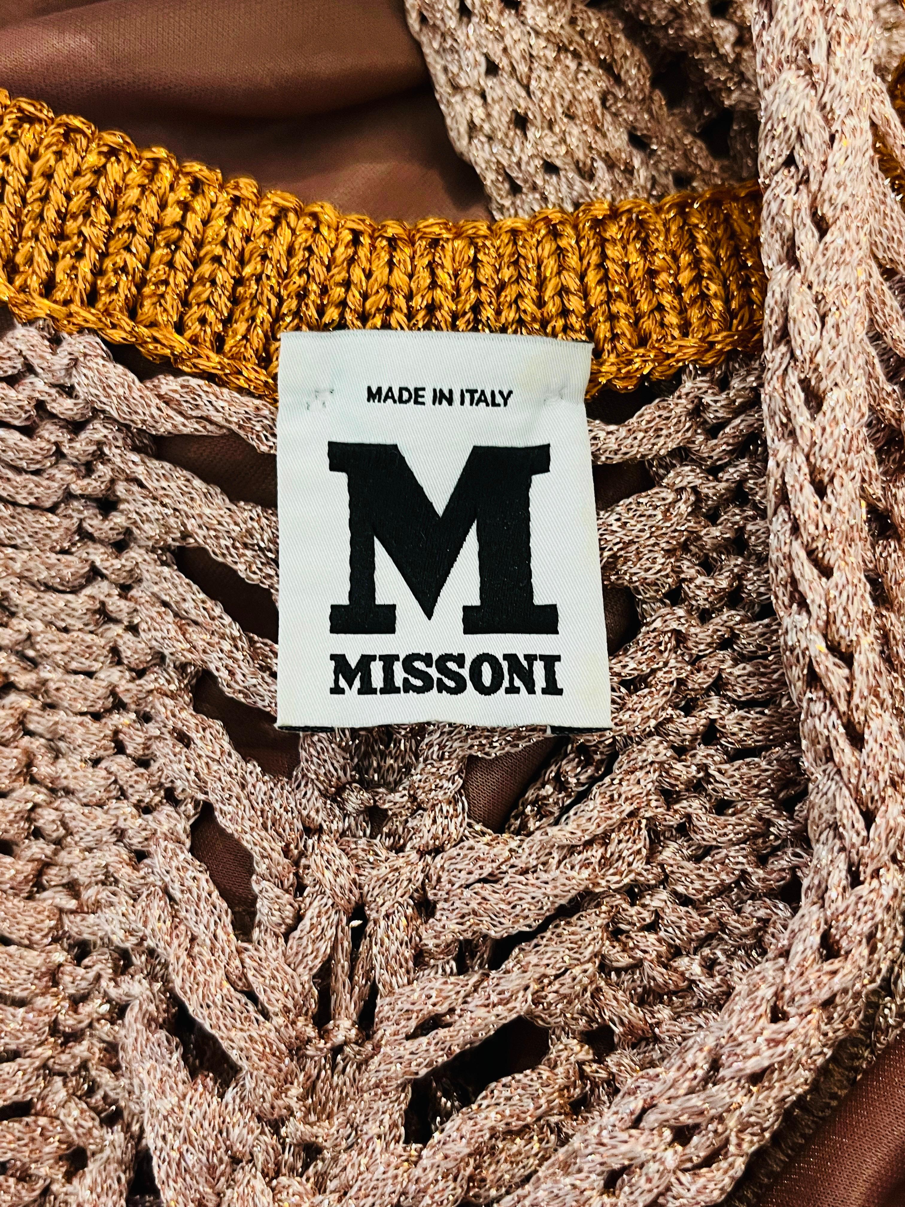Missoni Crochet Metallic Dress For Sale 2