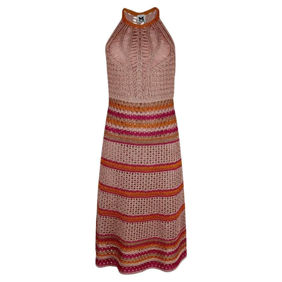 Missoni Crochet Metallic Dress For Sale