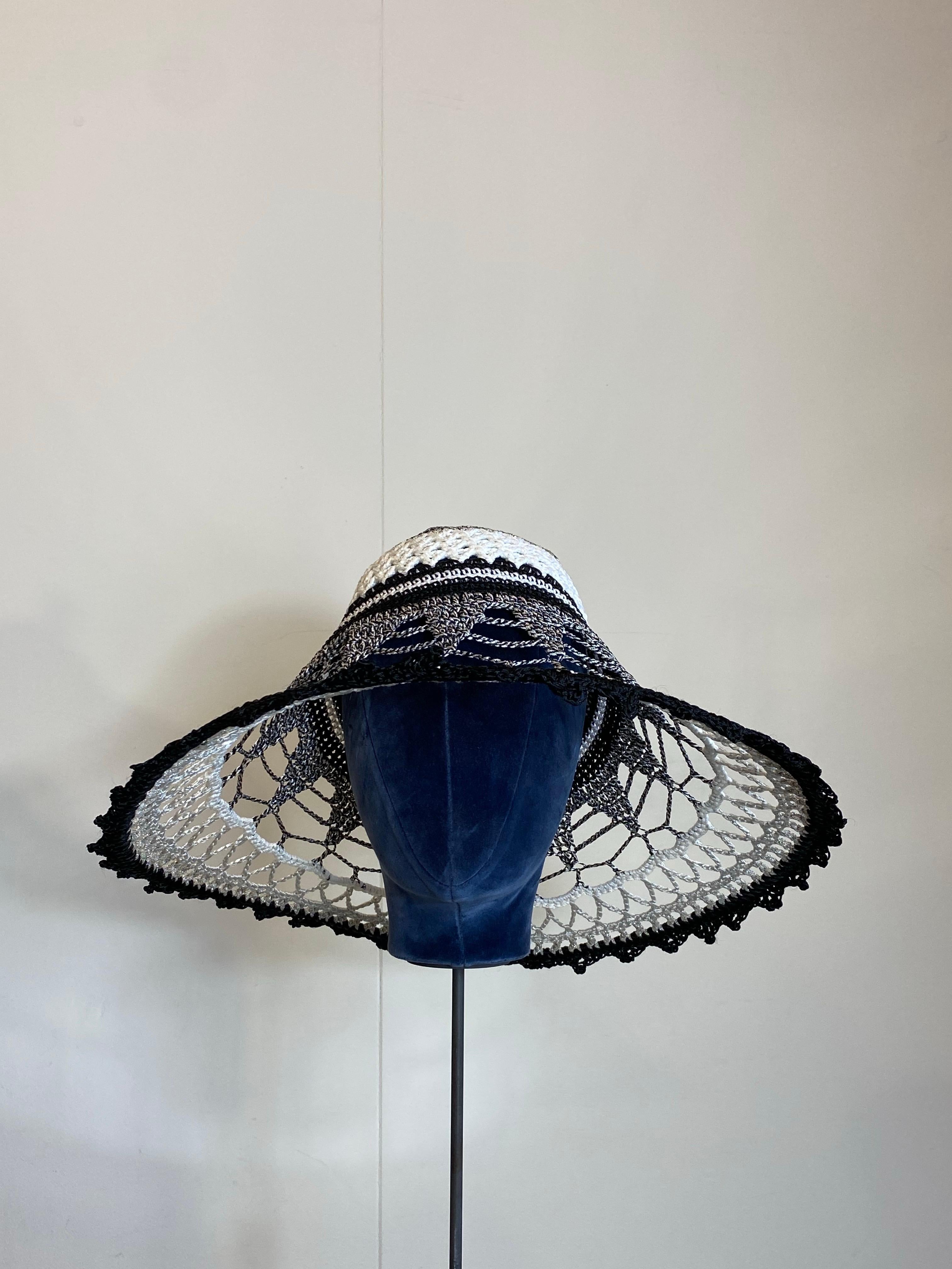 Black Missoni crochet Summer Hat For Sale