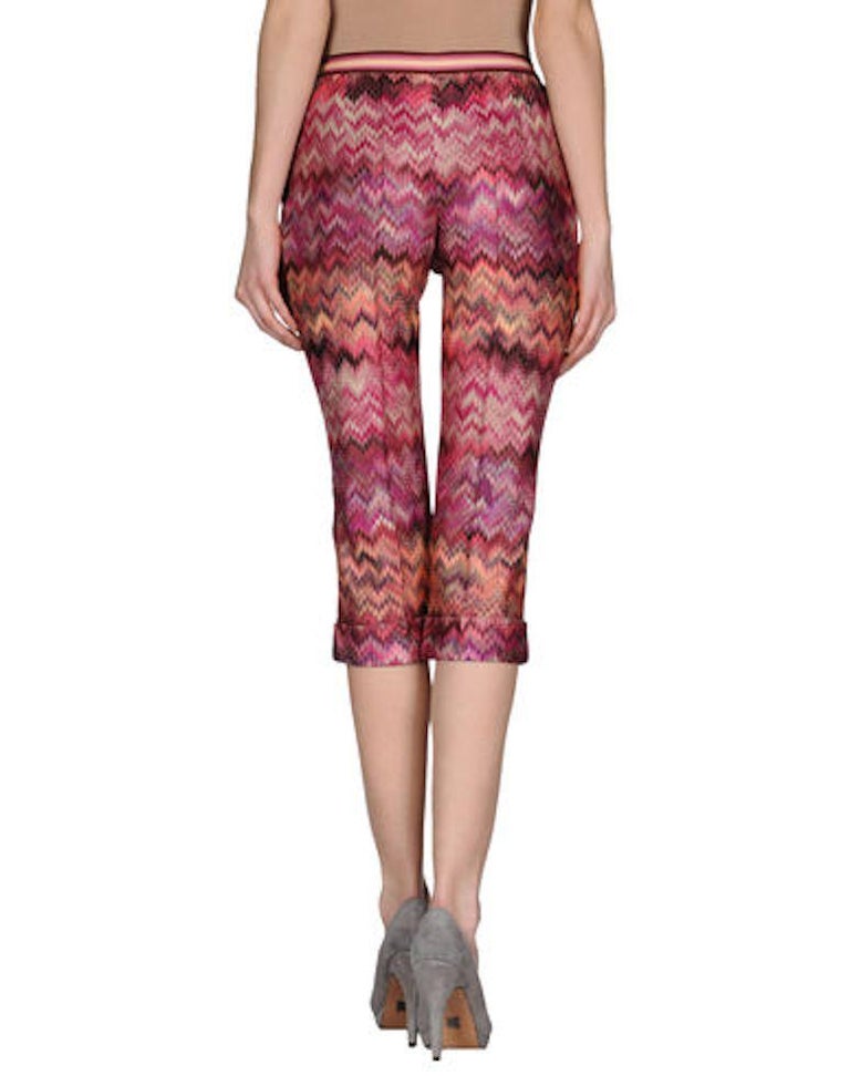 Missoni Cropped Zigzag Knit Cropped Capri Pants For Sale at 1stdibs