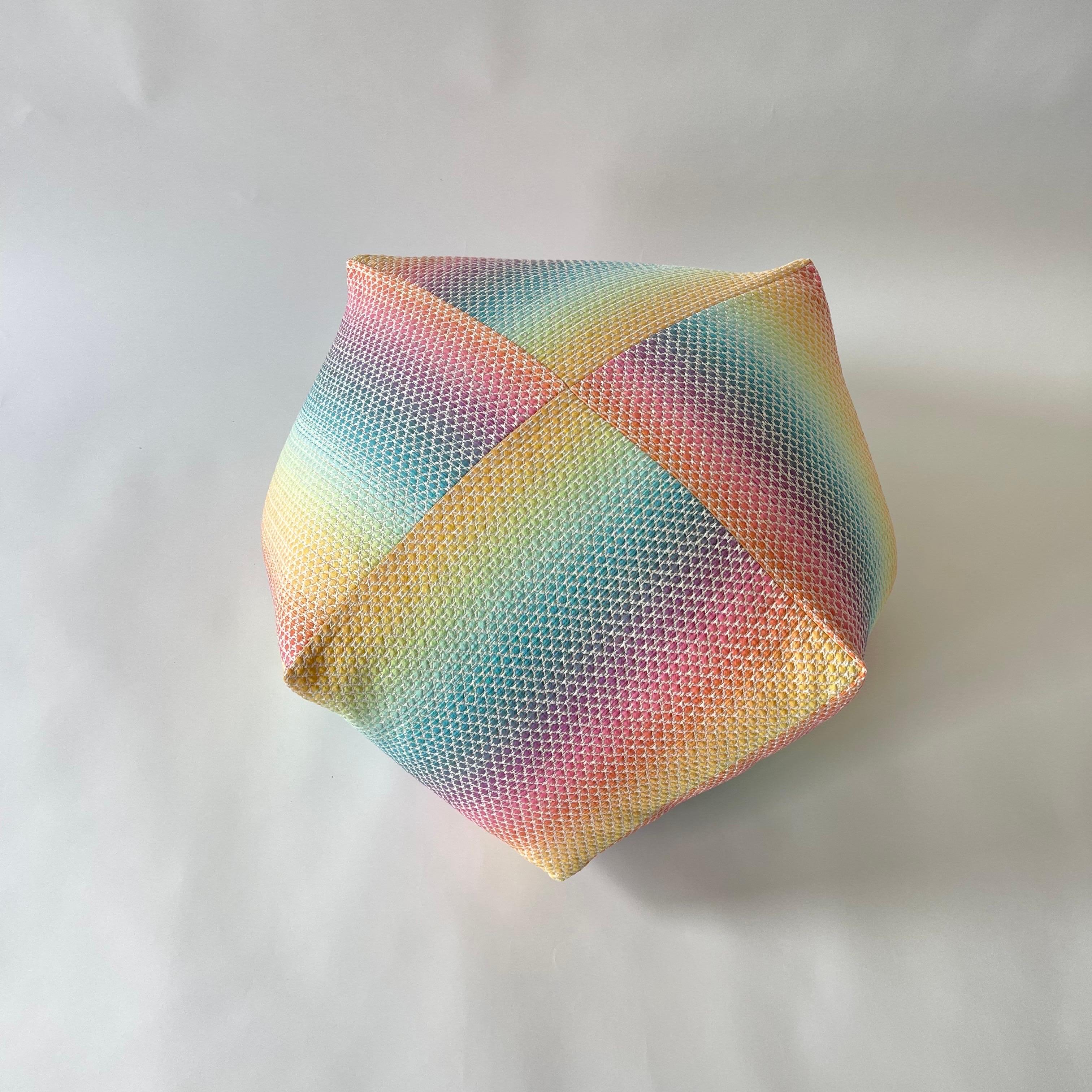 Pouf ottomano o poggiapiedi con diamanti di Missoni, Italia 2018 in vendita 1