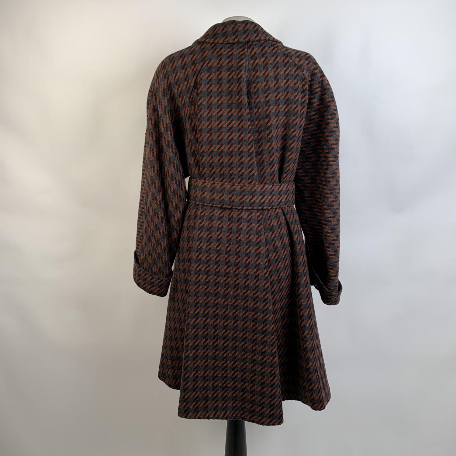 Missoni Donna Vintage Belted Wool Oversized Coat Size 40 In Excellent Condition In Rome, Rome