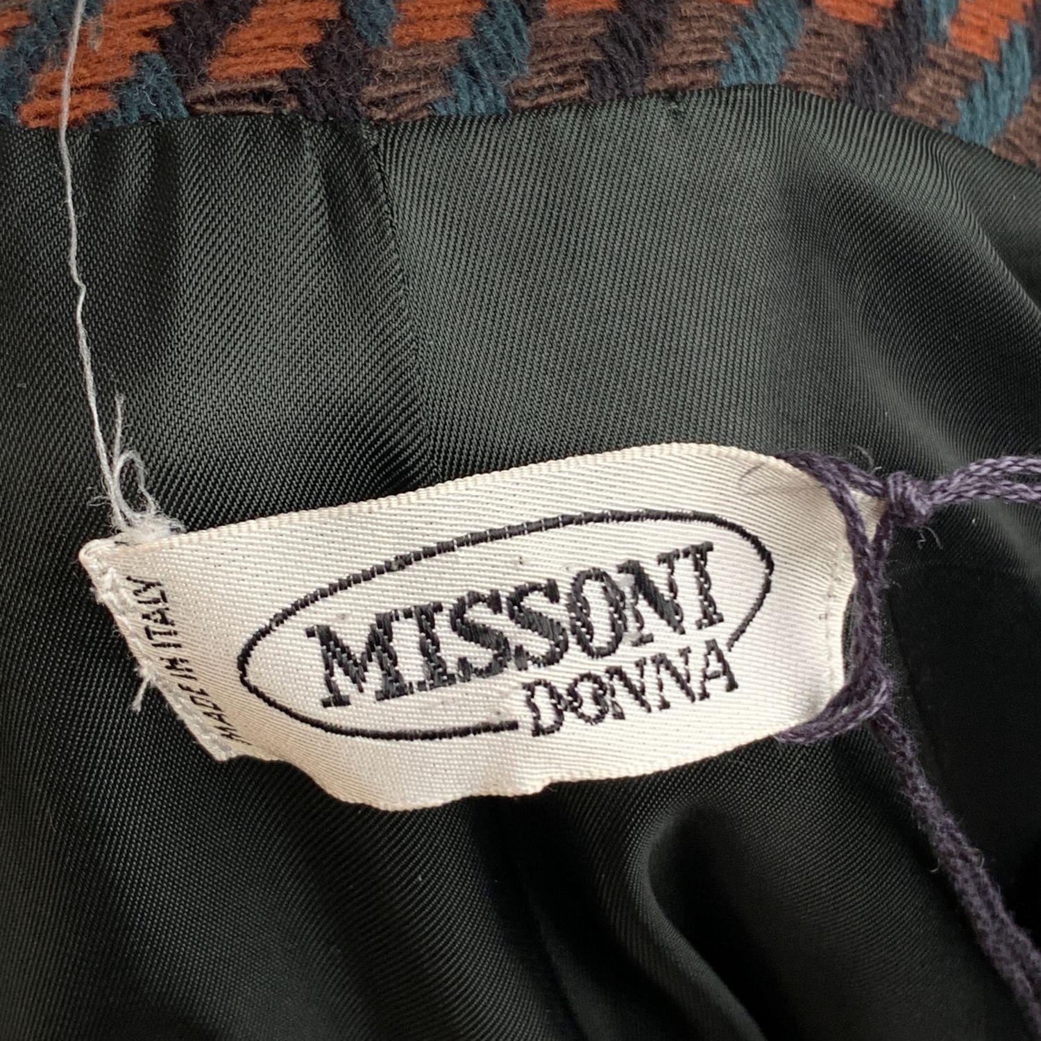 Missoni Donna Vintage Belted Wool Oversized Coat Size 40 1