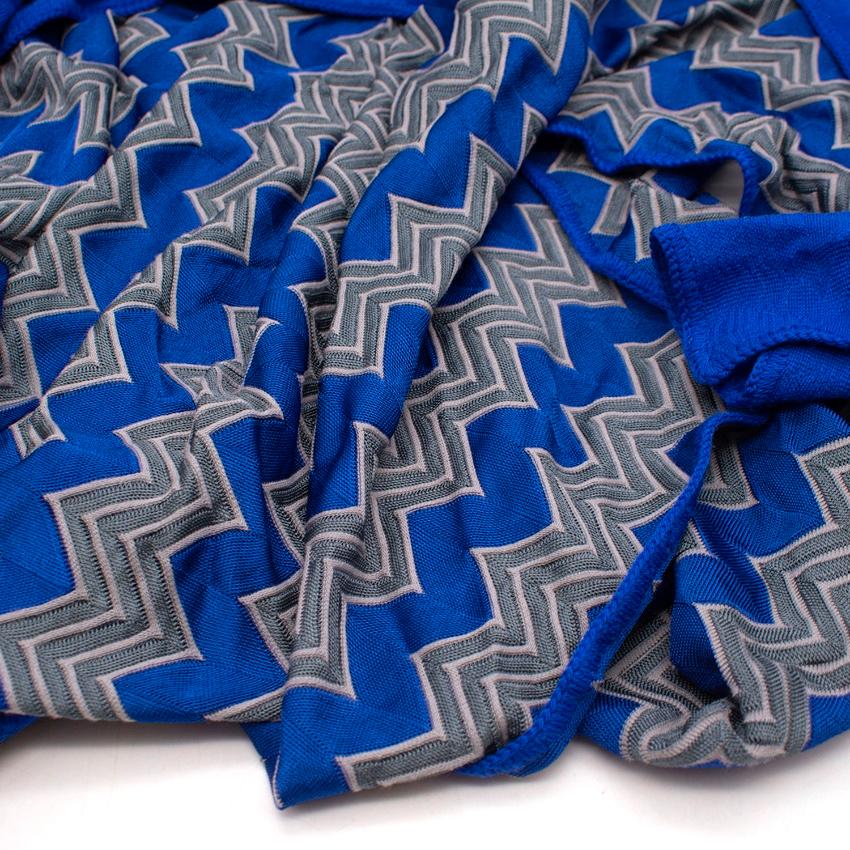 Blue Missoni draped crochet knit wrap ONE SIZE For Sale