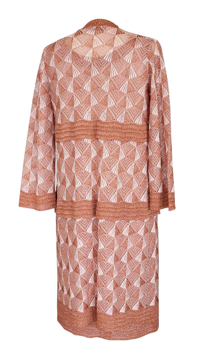 Missoni Dress with Jacket Knit Set Divine Deco Design Chic 42 / 8 For Sale 2