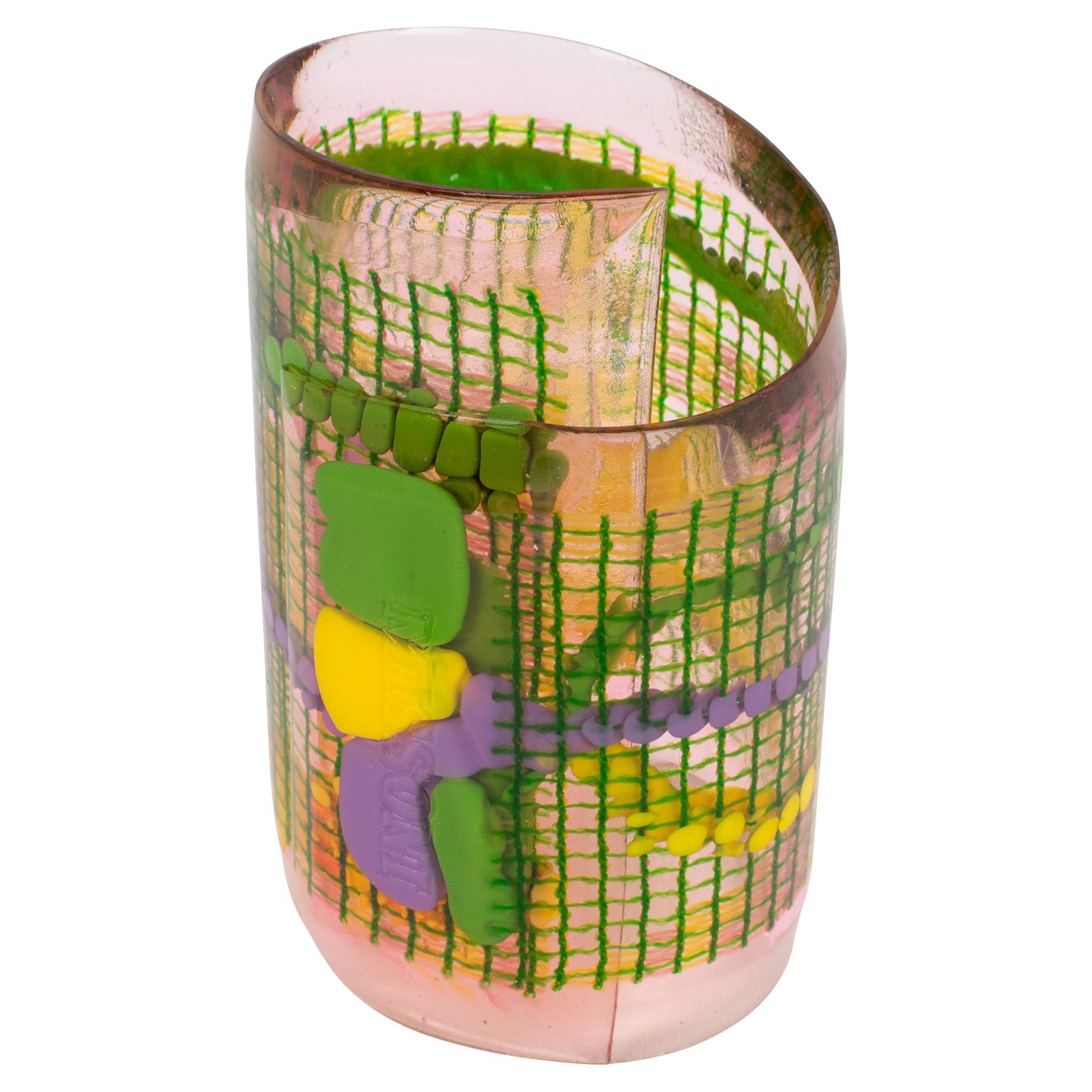 Missoni Extra-Wide Multicolor Couture By-Pass Bangle Bracelet 2014 Collection in vendita