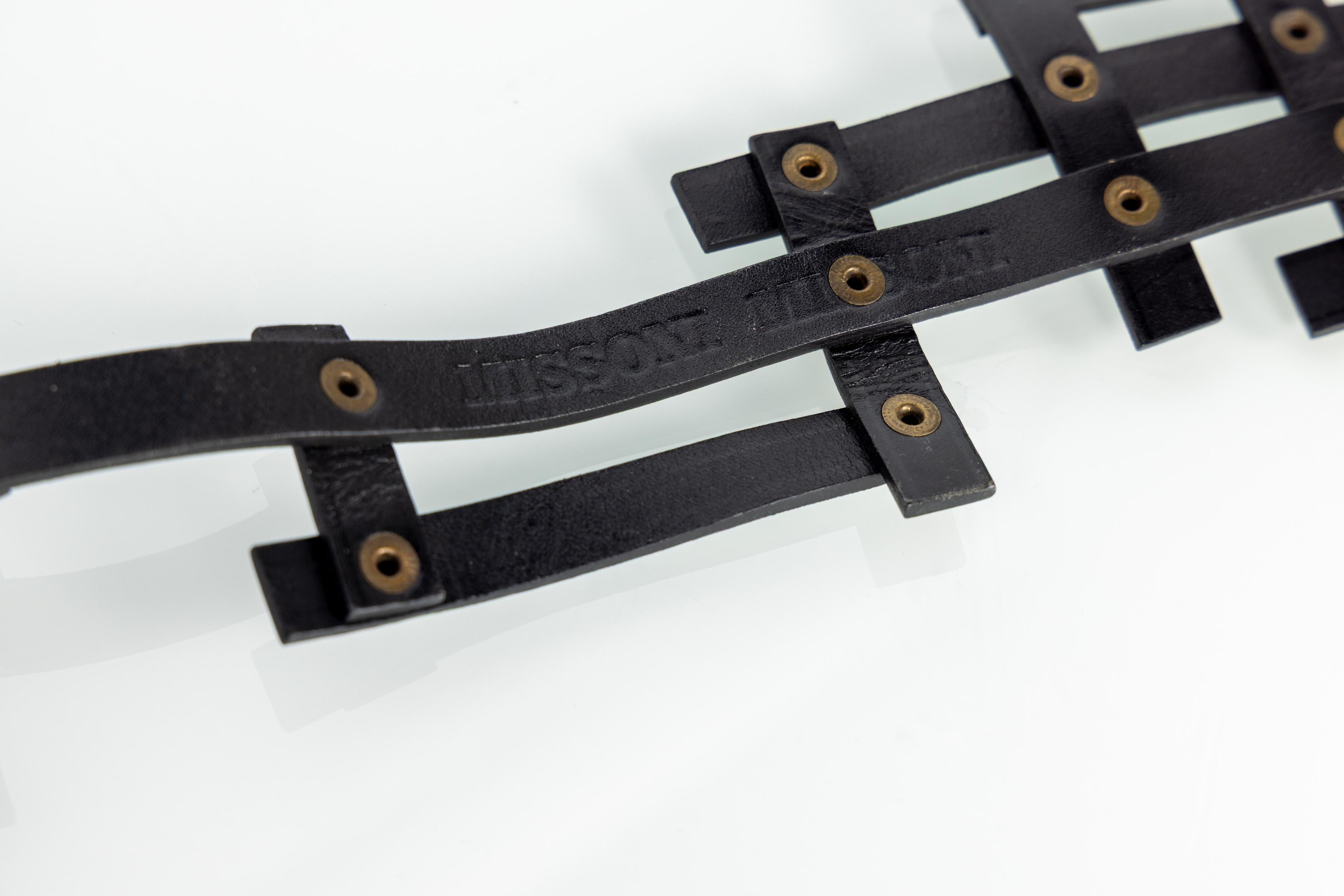 Cintura da passerella Missoni Autunno 2007 in pelle multicolore a reticolo in vendita 2