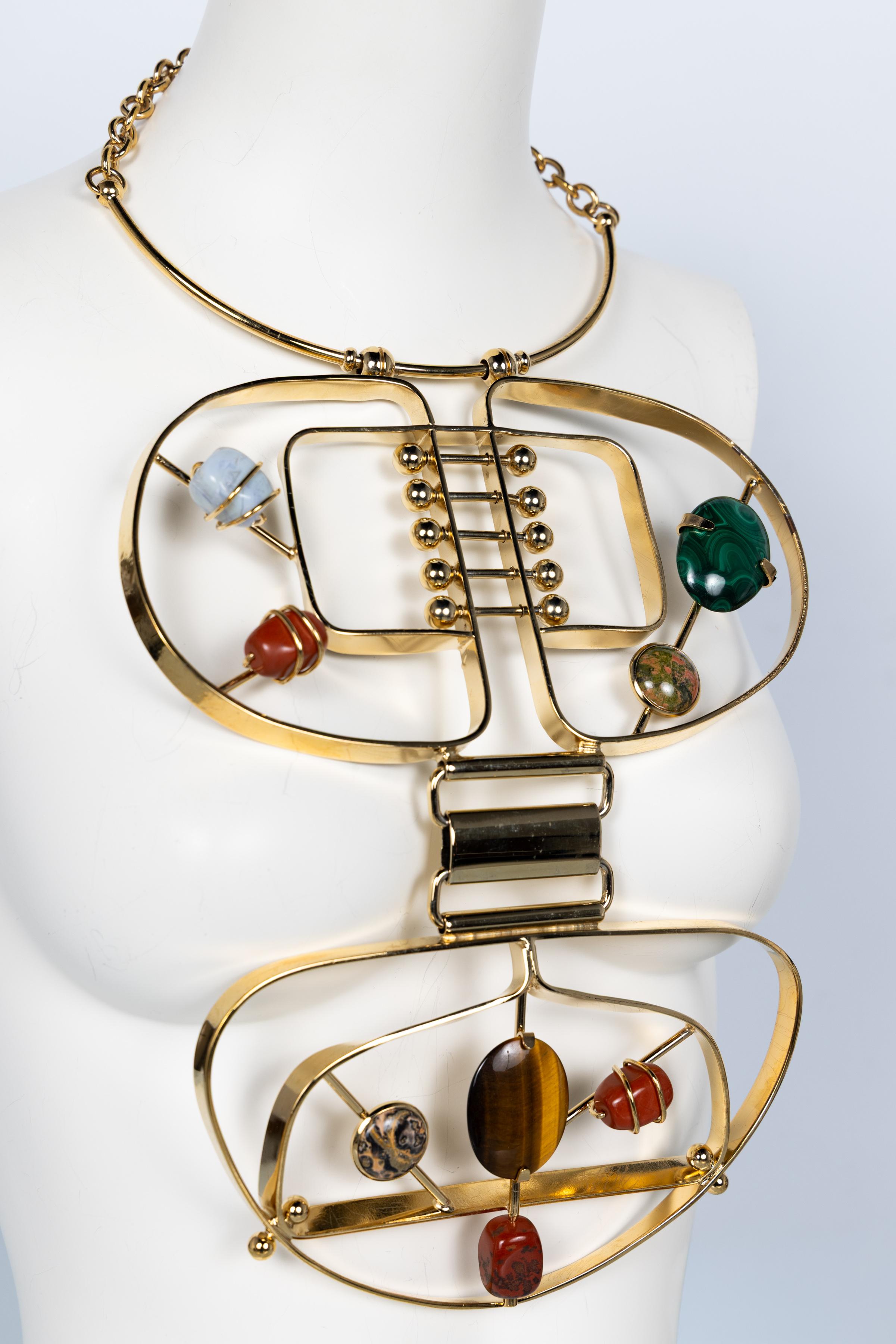 Beige Missoni Fall 2008 Runway Body Necklace - Sculptural, Semi-Precious, Iconic en vente