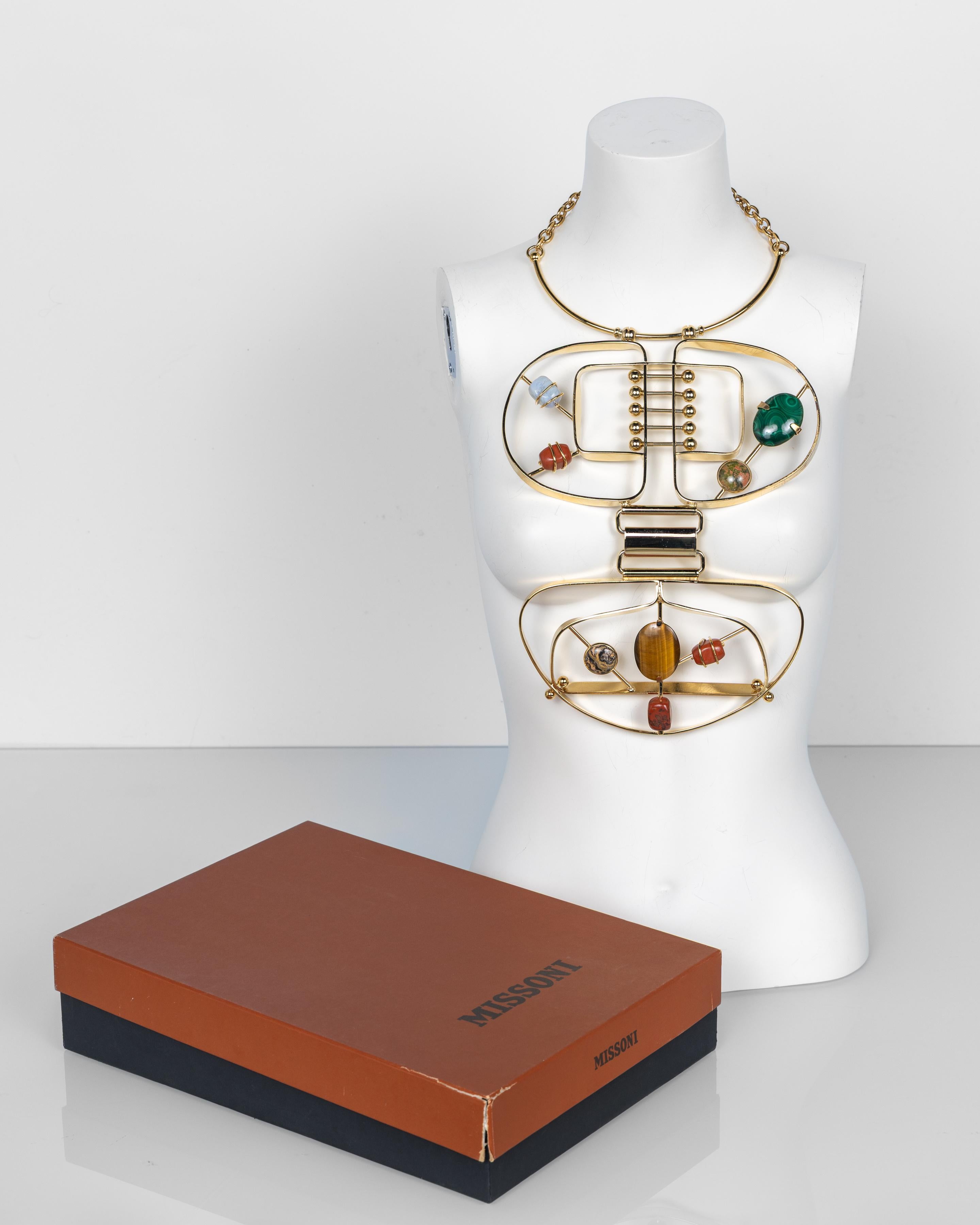 Missoni Fall 2008 Runway Body Necklace - Sculptural, Semi-Precious, Iconic Bon état - En vente à Boca Raton, FL