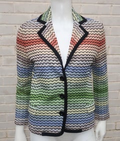 Missoni Flame Stitch Knit Sweater Jacket