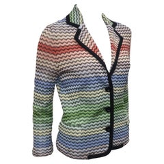 Missoni Flame Stitch Knit Sweater Jacket