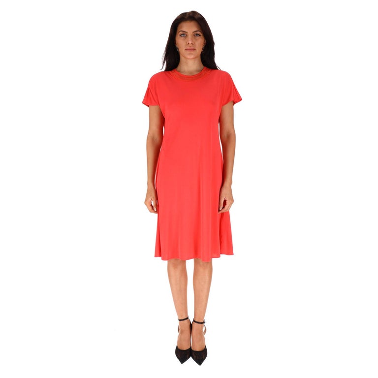 open lace back dress M Missoni Red Ornate Pleated Knit Dress XS  Bag Religion