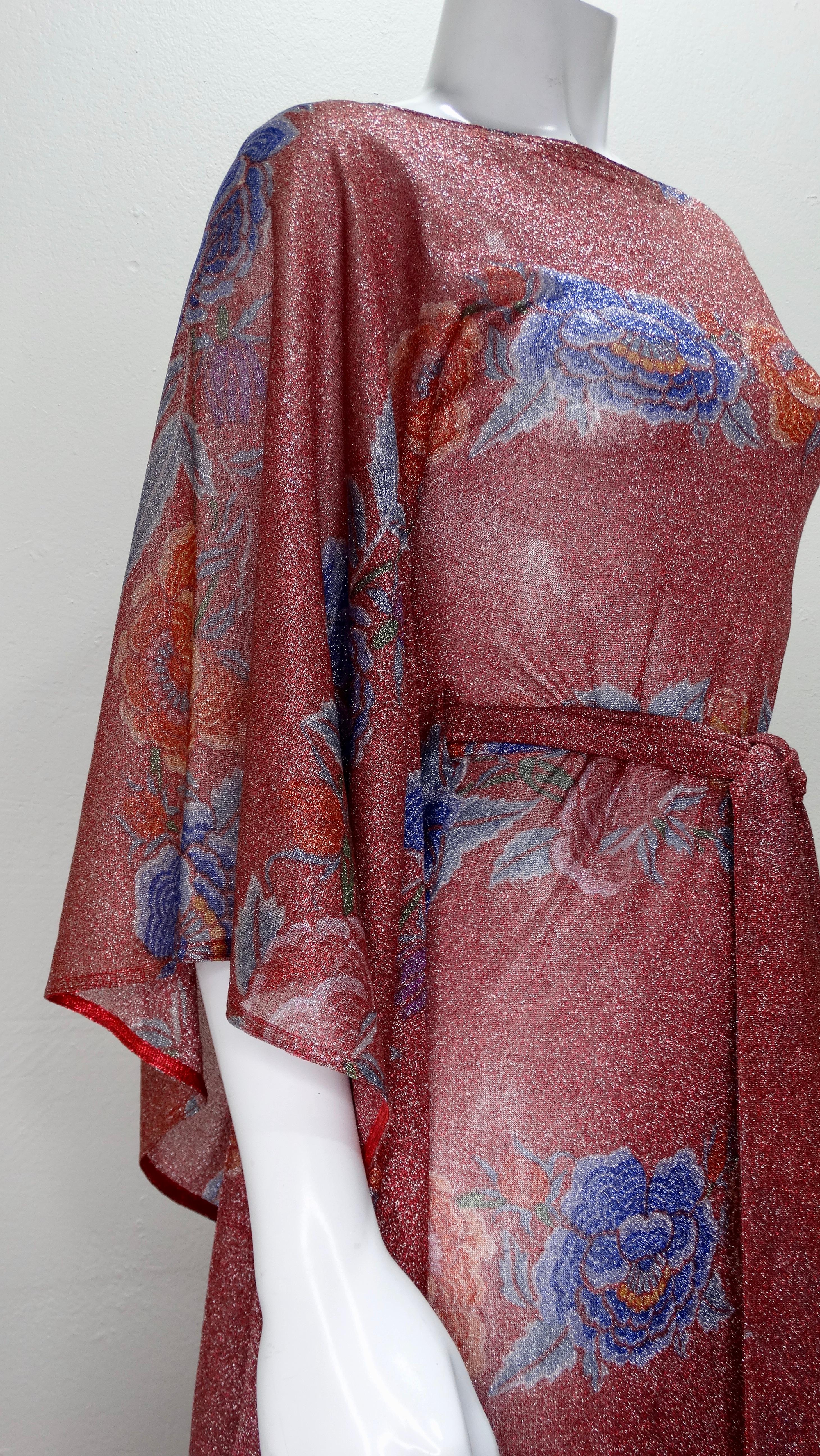 Missoni Floral Lamé Kaftan In Good Condition In Scottsdale, AZ