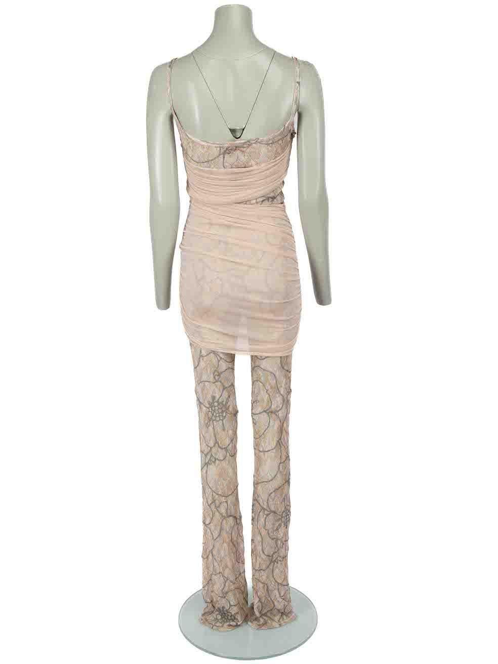 Missoni Floral Patterned Sheer Knit Jumpsuit Size XS In Good Condition For Sale In London, GB