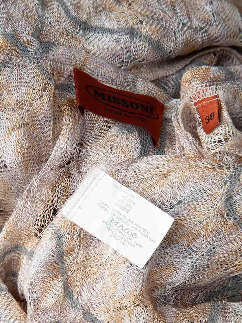Combinaison en maille transparente à motifs floraux Missoni Taille XS Pour femmes en vente