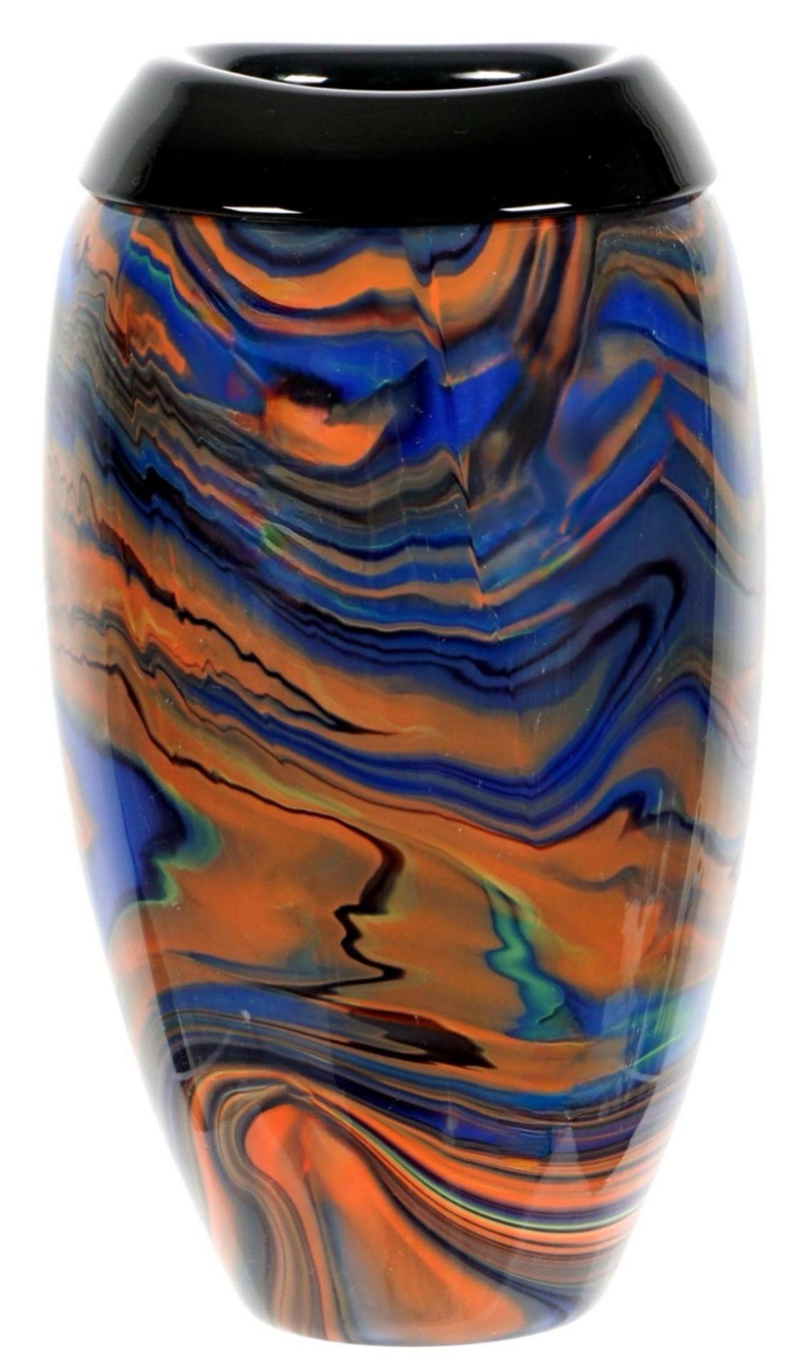 Missoni for Arte Vetro Murano 14.25” Tall Glass Vase For Sale 2