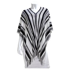 Used MISSONI Fringe Chevron Poncho