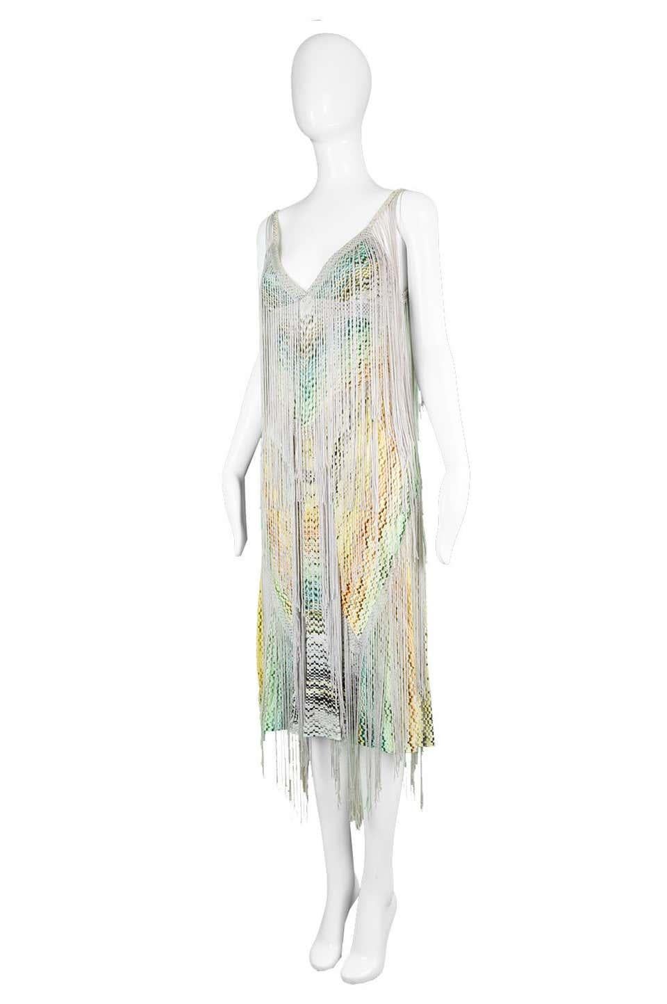 Missoni Fringe & Crochet Knit Dress In Excellent Condition In Doncaster, South Yorkshire