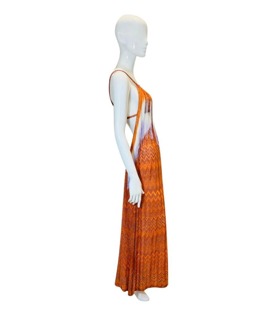 Missoni Fringe Detailed Knitted Summer Dress In Excellent Condition In London, GB