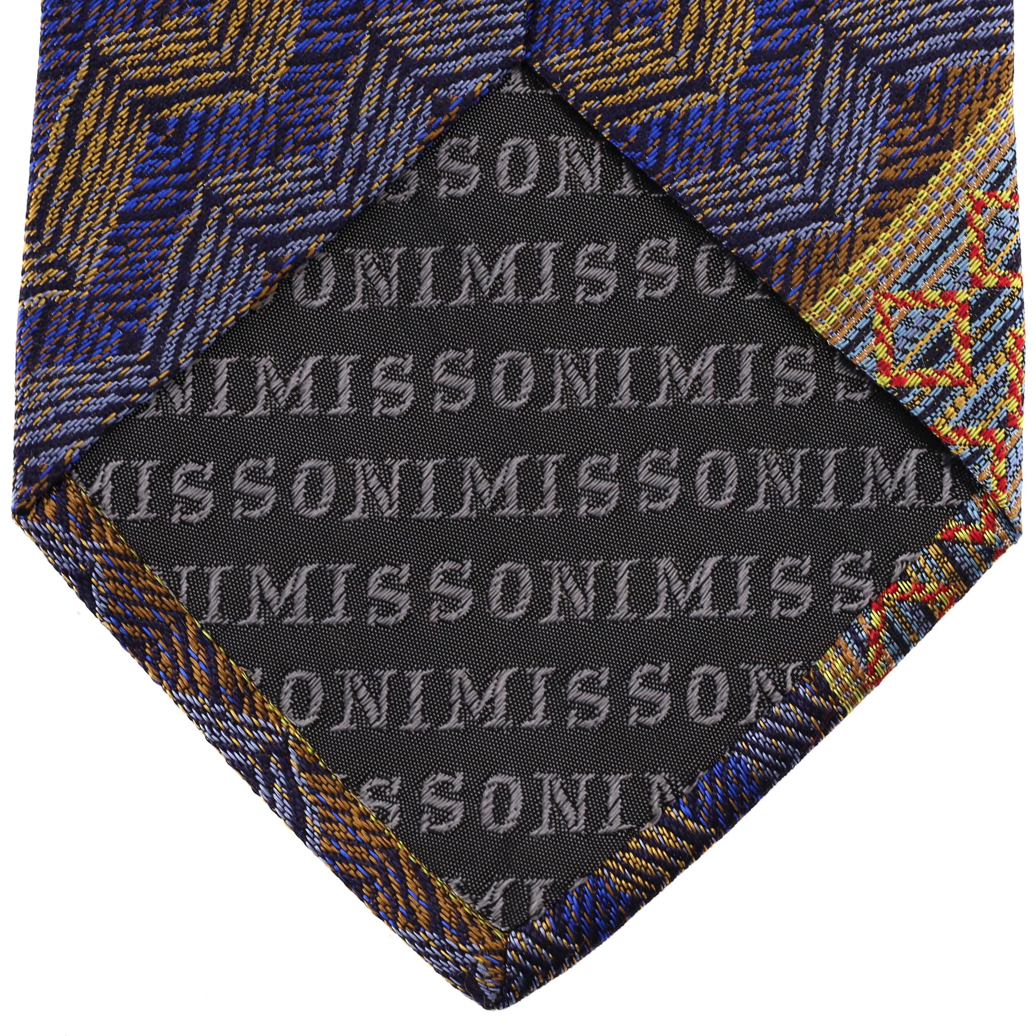 Missoni Geometrisches Muster Seidenkrawatte Damen
