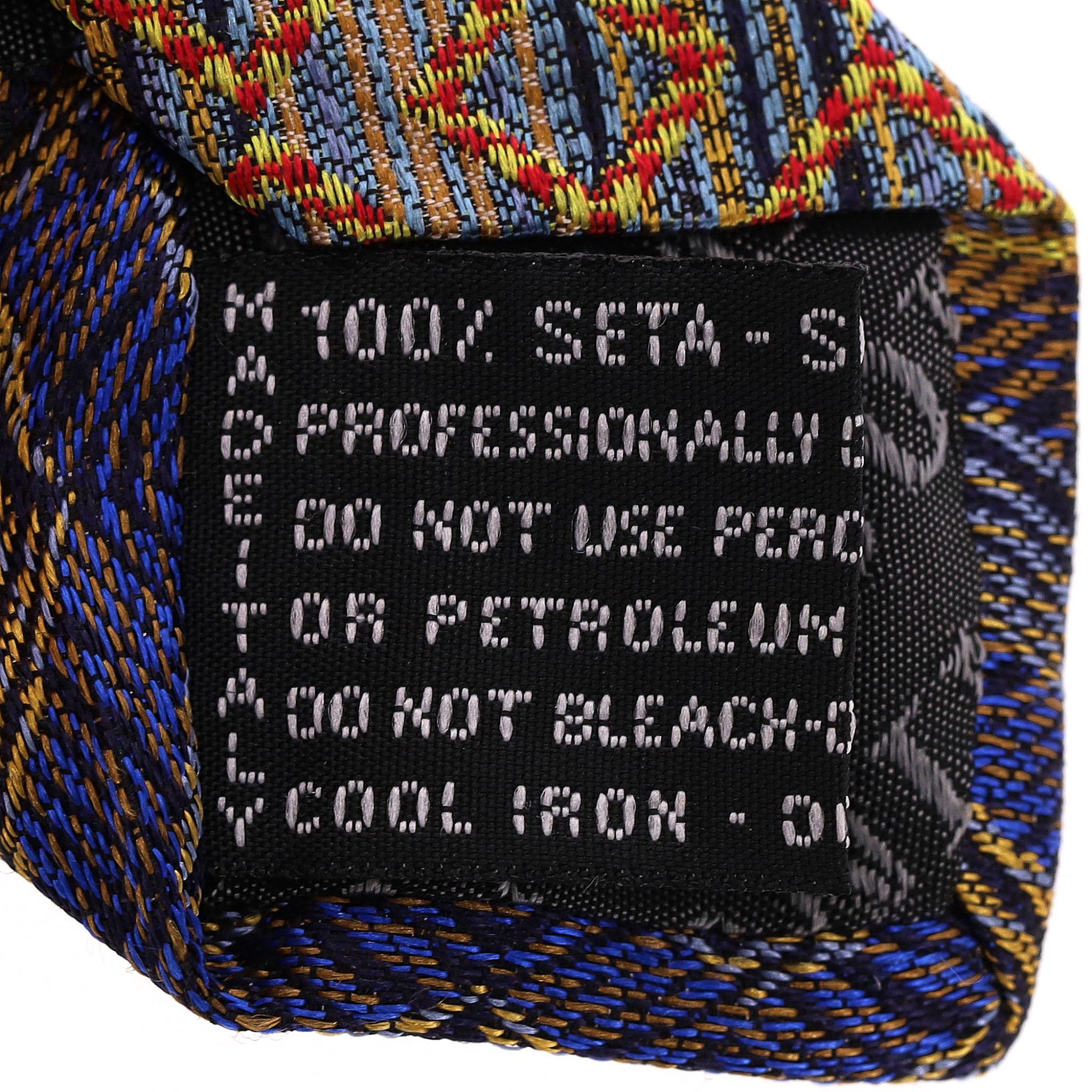 Missoni Geometrisches Muster Seidenkrawatte 2