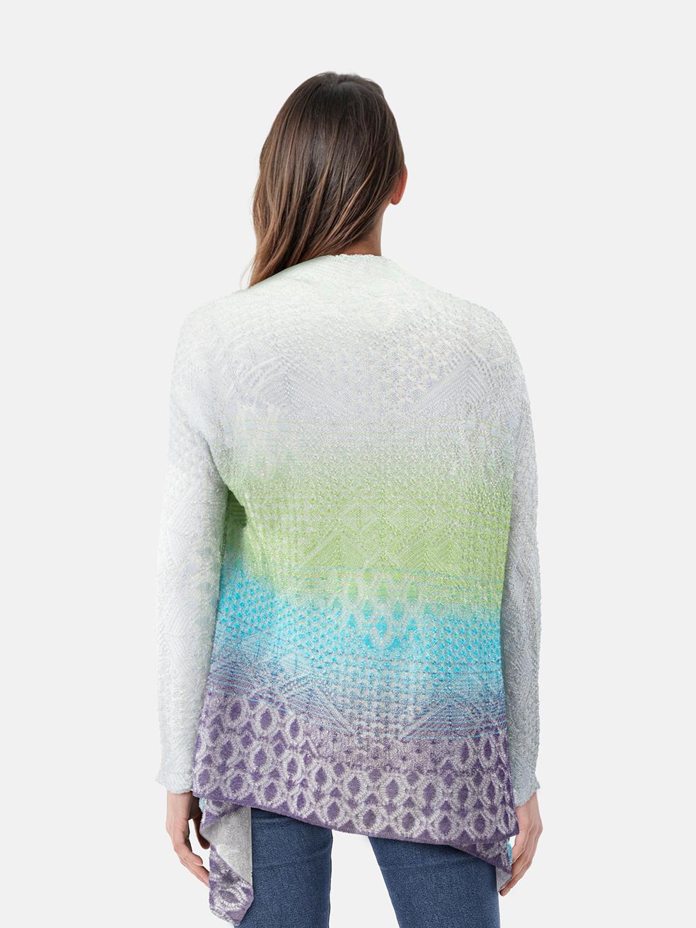 CONDITION is Very good. Minimal wear to cardiganis evident. Minimal wear to the internal back where a pull to weave can be seen on this used Missoni designer resale item.
 

 Details
 

 

 Multicolour
 

 Viscose
 

 Knit cardigan
 

 Gradient
 

