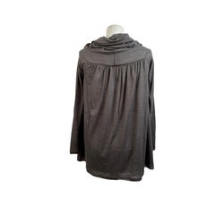 Missoni Gray Wool and Silk Long Sleeve Top with Cowl Neck Size 40