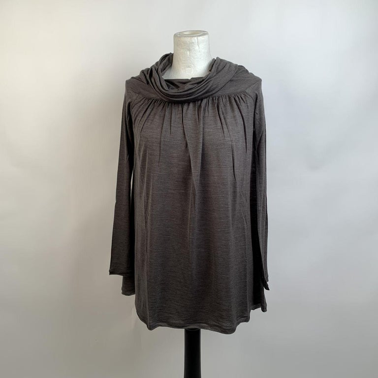 Missoni Gray Stripes Pattern 100% Wool Unisex Neck Wrap Scarf main image 0