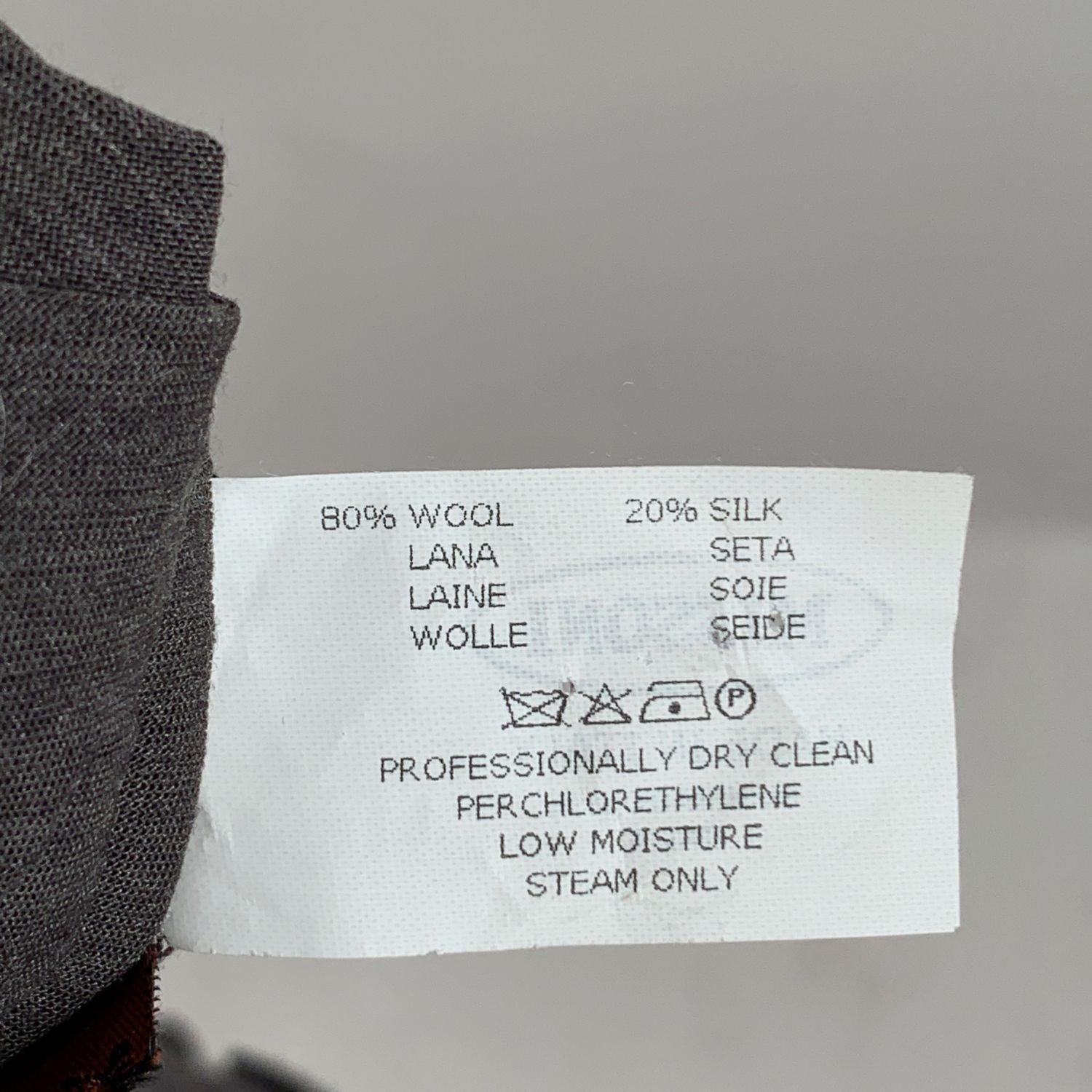 Missoni Gray Wool and Silk Long Sleeve Top with Cowl Neck Size 40 1