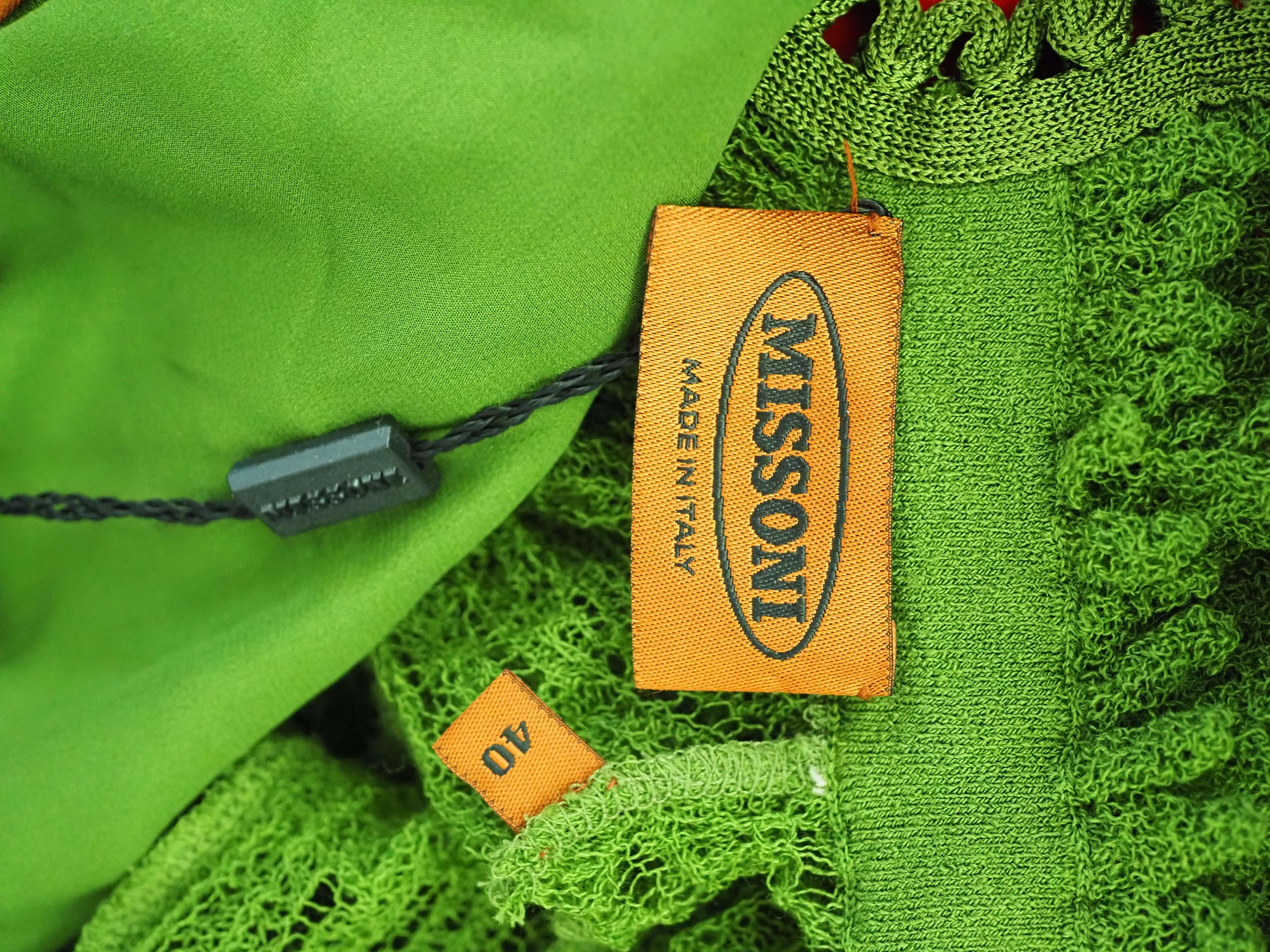 Missoni Green dress NWOT 13