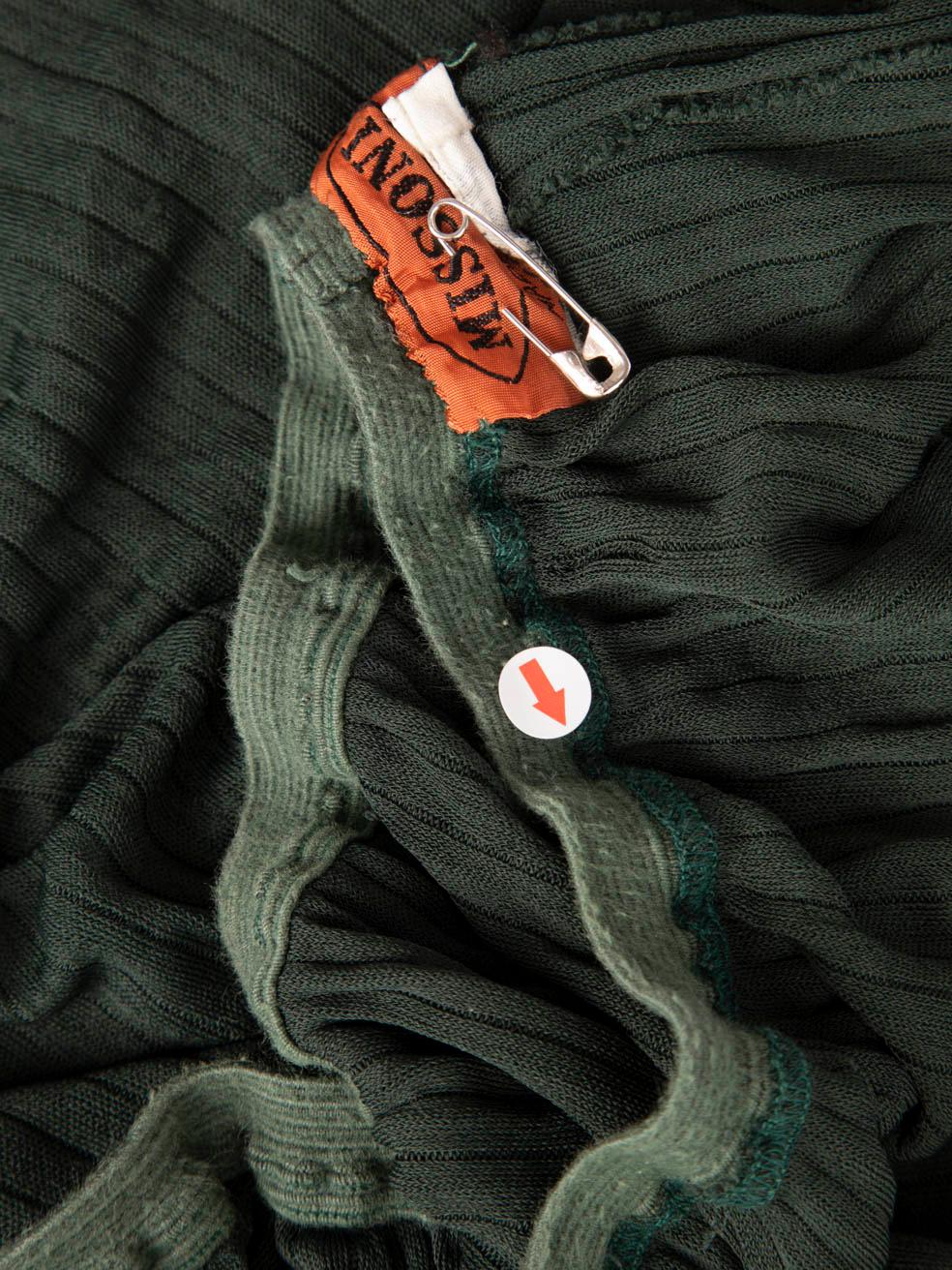 Missoni Gonna midi elasticizzata verde taglia S in vendita 2