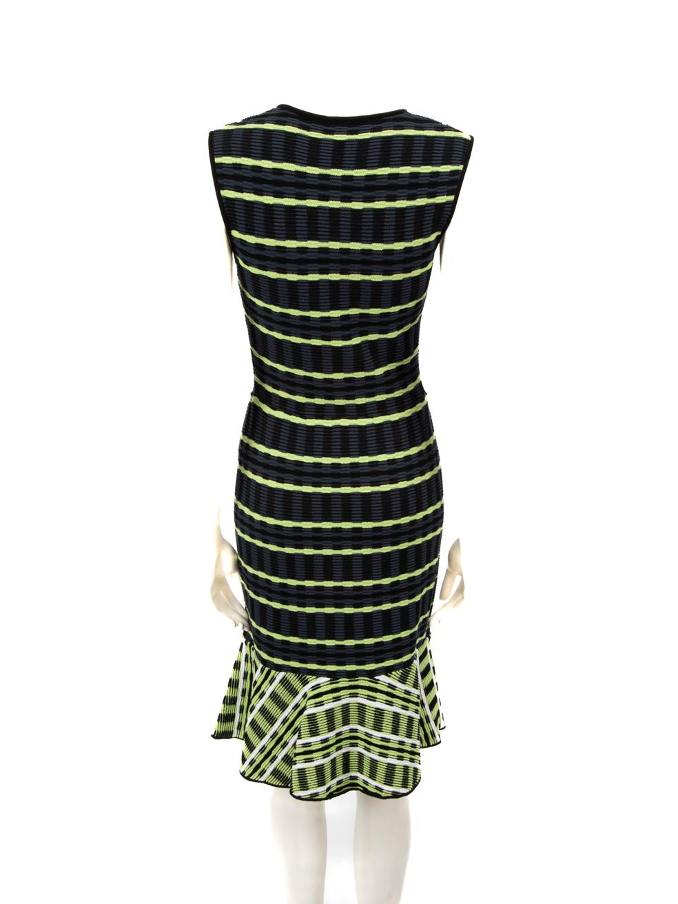 Beige Missoni Green Square Neck Abstract Dress Size M For Sale