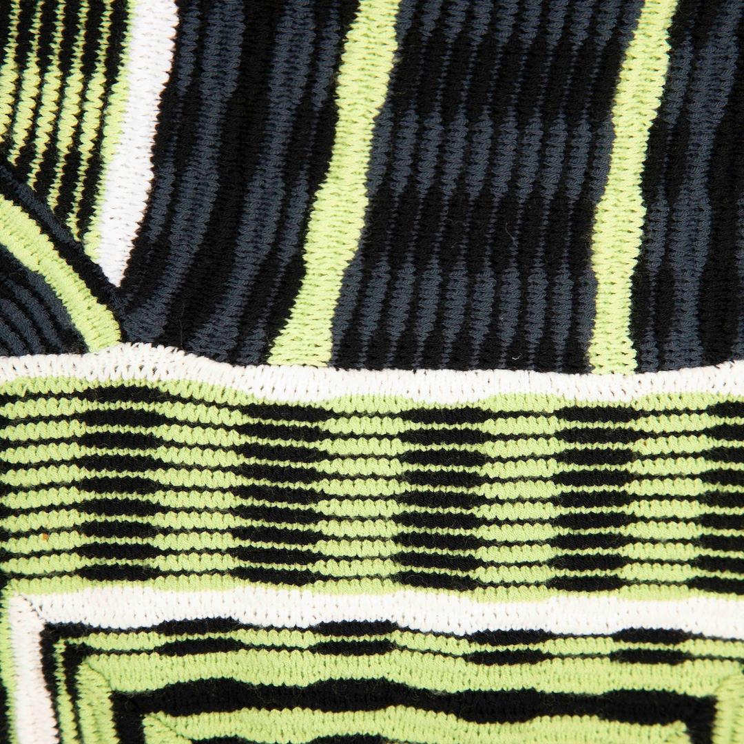Missoni Green Square Neck Abstract Dress Size M In Good Condition For Sale In London, GB