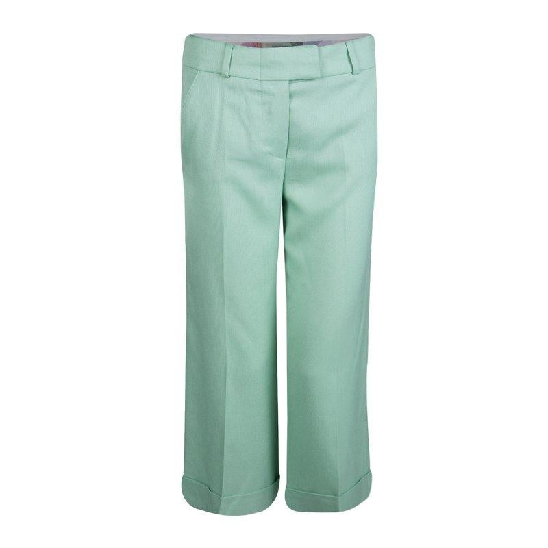 Women's Missoni Green Textured Weave Pant Suit M