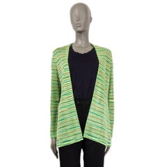 MISSONI green viscose OPEN Cardigan Sweater 40 S