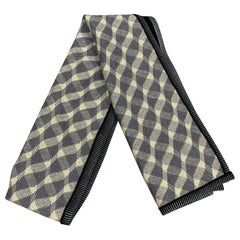 MISSONI Grey & Black Ombre Rayon Blend Scarf
