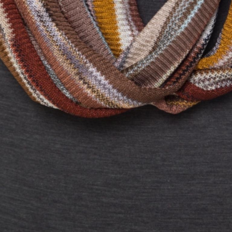 Missoni Grey Jersey Cowl Neck Detail Noodle Strap Top M 1