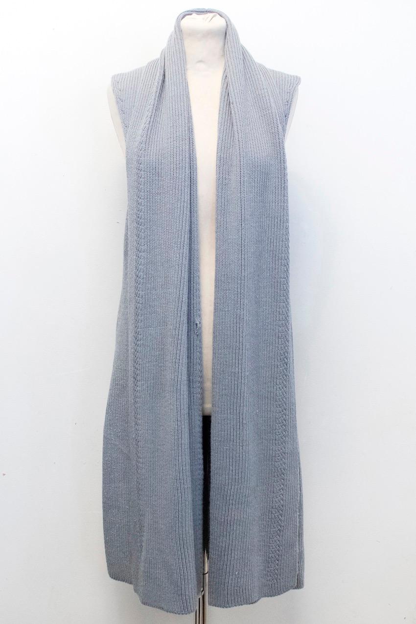 Gray Missoni Grey Knit Sleeveless Cardigan  US 6