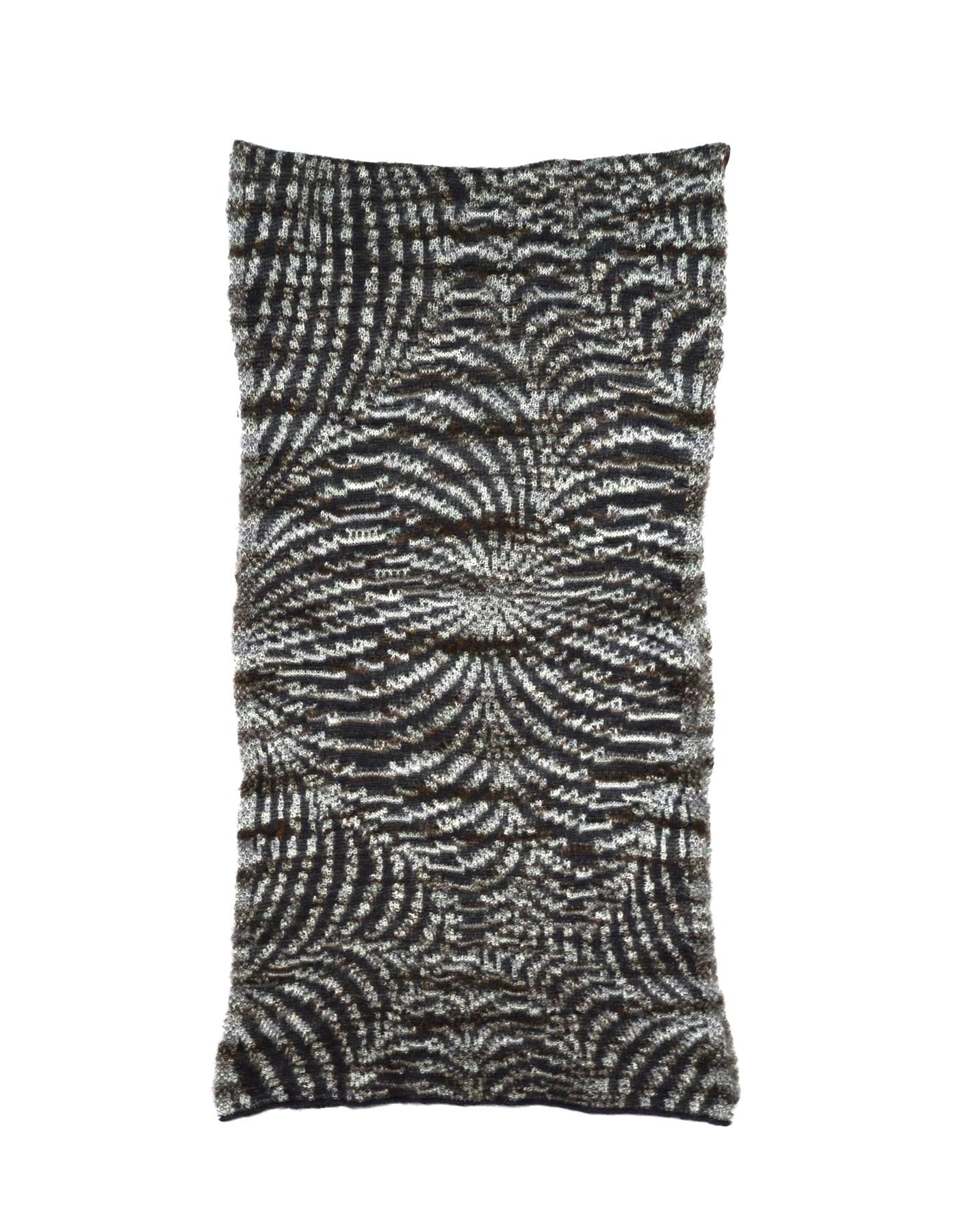 grey knit scarf