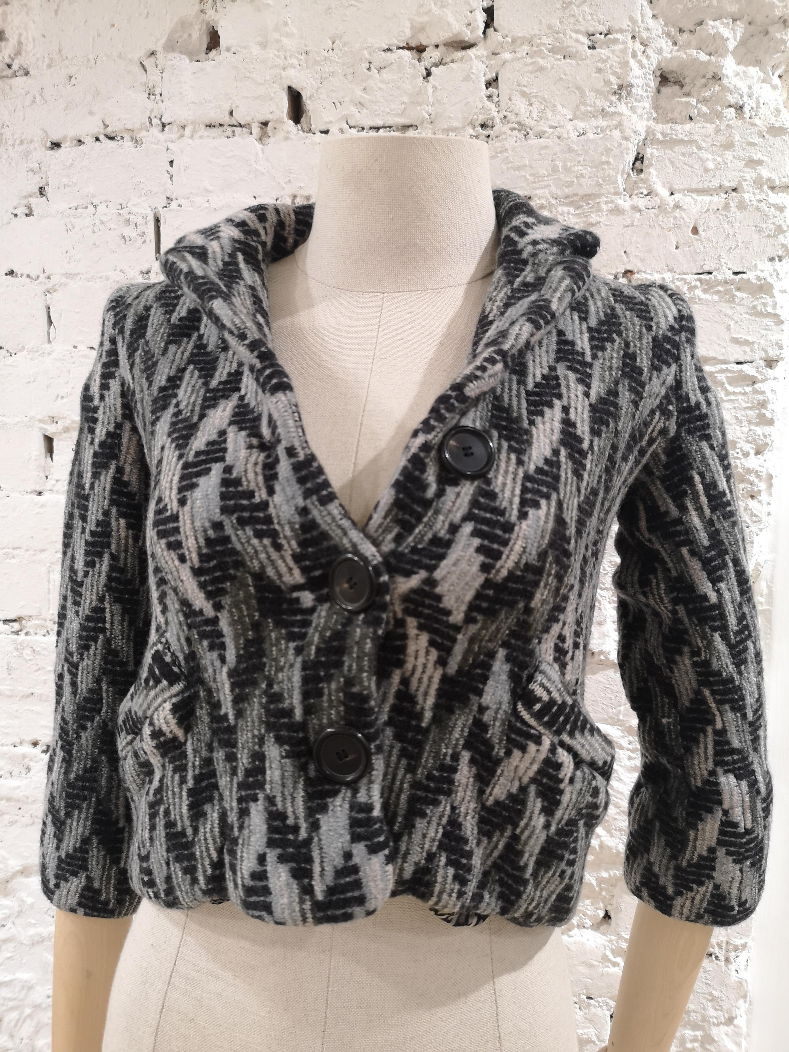 Missoni grey multicoloured wool jacket In Good Condition For Sale In Capri, IT