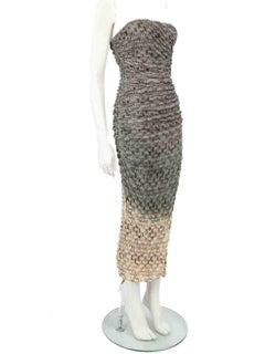 Missoni Grey Ombré Ruched Strapless Knit Dress Size XS