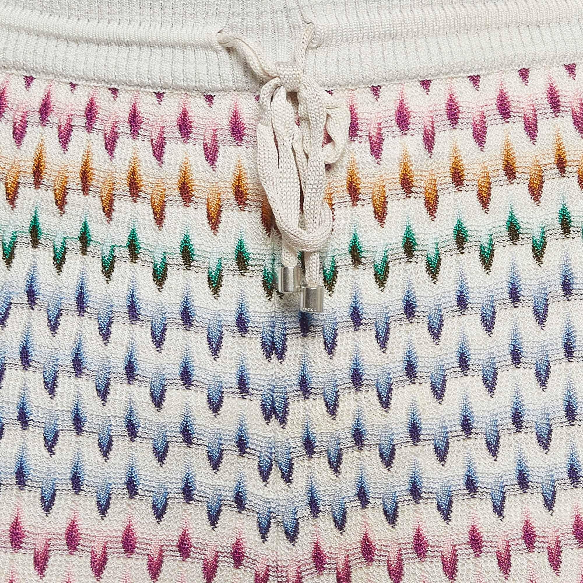 Missoni - Pantaloni jogger in maglia grigia a fantasia S In condizioni buone in vendita a Dubai, Al Qouz 2