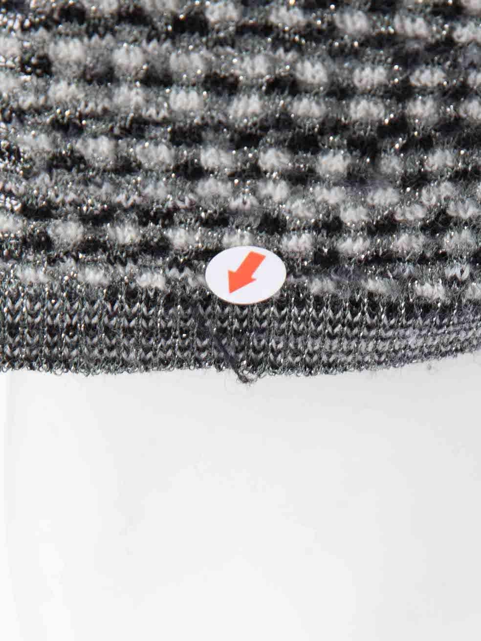 Robe grise en tricot rayée Missoni, longueur genou S en vente 3