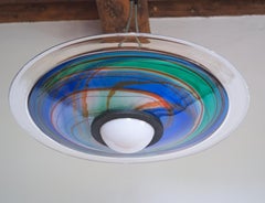 Ottavio Missoni,  Chandelier with Incalmo and Calcedonia Murano Glass, 1980s