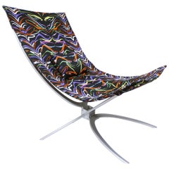 Used Missoni Home Ambrogina Folding Chair in Printed Satin Tiger Fabric