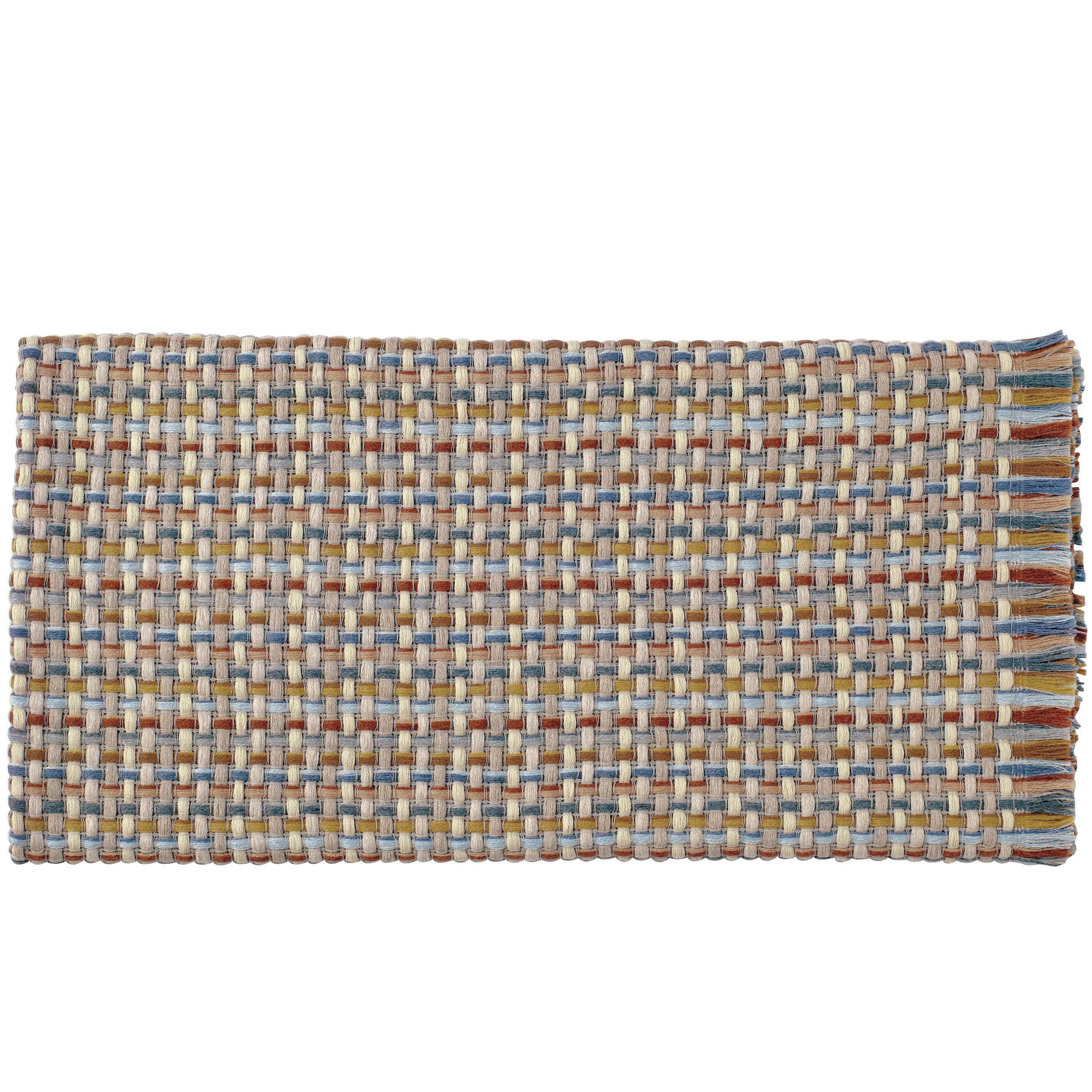 Missoni Home Jocker Throw in Beige and Red with Knit Patchwork For Sale