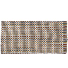 Missoni Home Jocker Throw in Beige and Red with Knit Patchwork